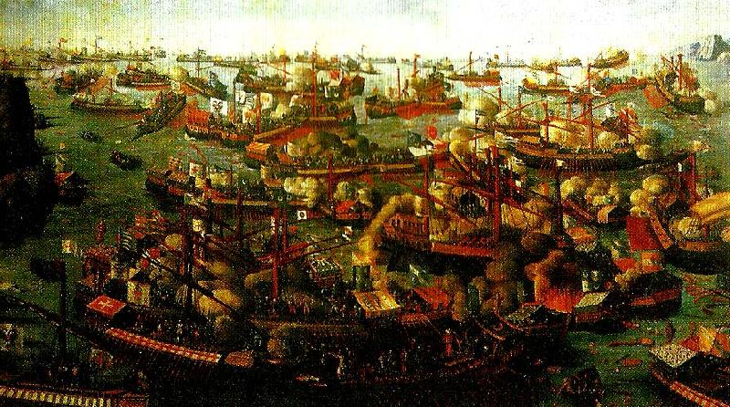 Huldrych Zwingli i sjoslaget vid lepanto oil painting image